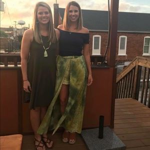 Open skirt with shorts underneath